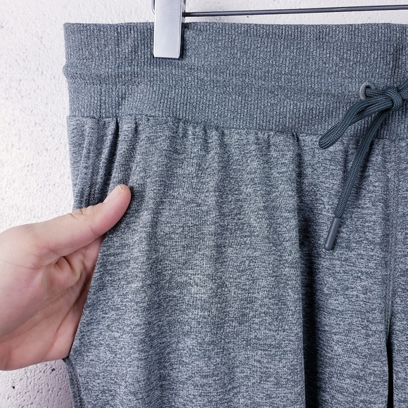 Athleta Jogger Sweatpants Green Marled Elastic Waist Lounge Pant Size Medium - Picture 4 of 10